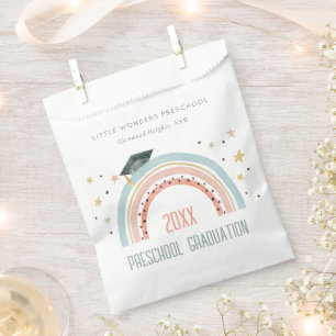 Cute Kids Boho Rainbow Stars Preschool Graduation Favour Bags