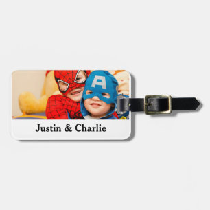 Cute kids boys girls photo family gifts name moder luggage tag