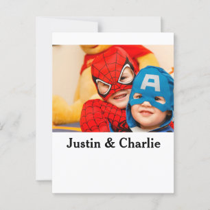 Cute kids boys girls photo family gifts name moder postcard