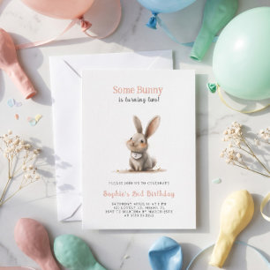 Cute Kids Bunny Birthday Party Invitation