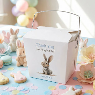 Cute Kids Bunny Birthday Thank You Favour Box