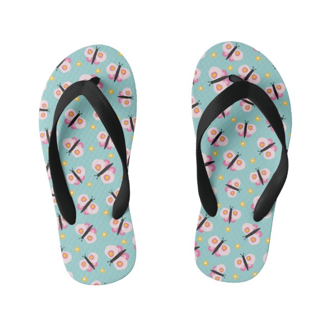 Cute kids butterfly pattern kid's jandals (Footbed)
