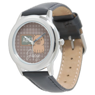 Cute Kids Capybara School Time Watch