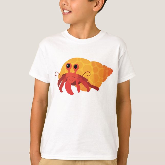 Cute Kids Cartoon Hermit Crab Tee (Front)