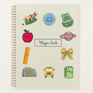 Cute Kids Cartoon School Memories Personalize Planner