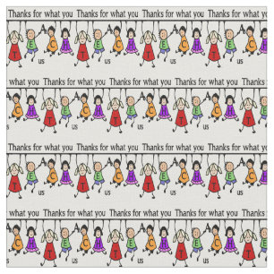 Cute Kids Cartoon Spelling Teach for Teachers Fabric