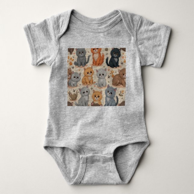Cute kids cat bodysuits (Front)