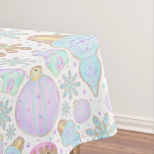 Cute Kids Christmas Gingerbread Cookie Pattern Tablecloth