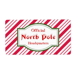 Cute Kids Christmas North Pole Gift Labels