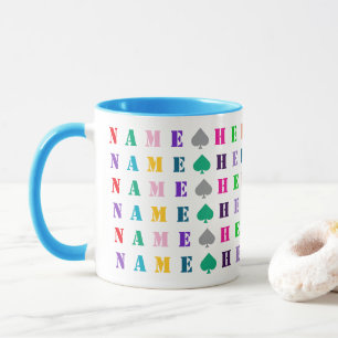 Cute Kids Colored Customized 16 Letters or Numbers Mug