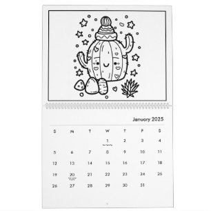 Cute Kids Colouring Calendar