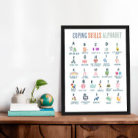 Cute kids Coping Skill Alphabet, Mental Health