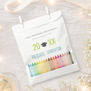 Cute Kids Crayon Fun Rainbow Preschool Graduation Favour Bags