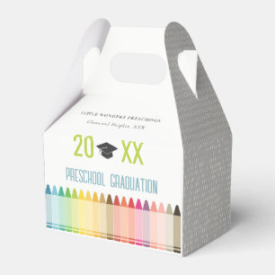 Cute Kids Crayon Fun Rainbow Preschool Graduation Favour Box