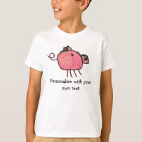 Cute Kids Crayon Pig Shirt