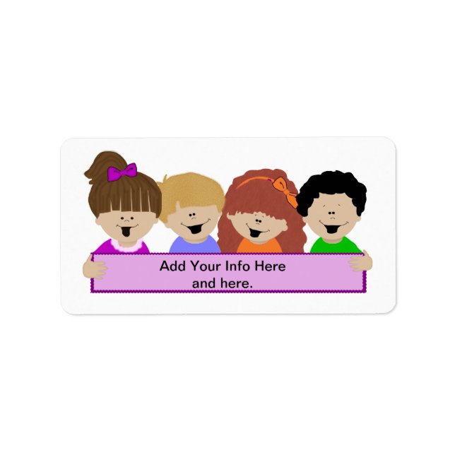 Cute Kids Daycare  Mailing Labels (Front)