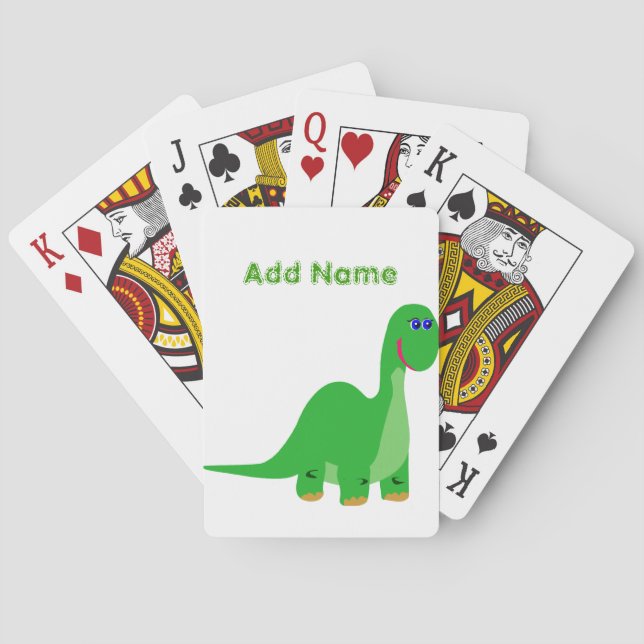 Cute Kid's Dinosaur Playing Cards (Back)