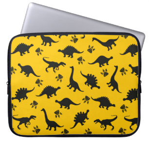 Cute kids dinosaurs pattern Colourful dinosaurs on Laptop Sleeve