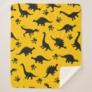 Cute kids dinosaurs pattern Colourful dinosaurs on Sherpa Blanket