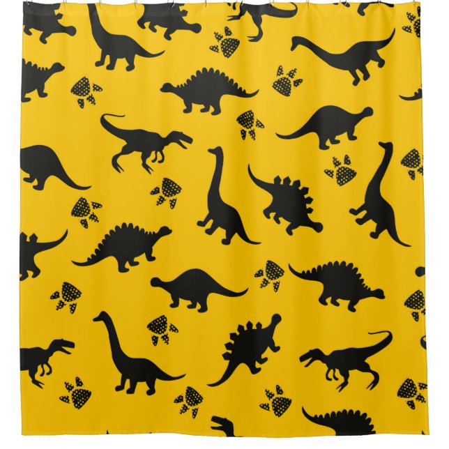 Cute kids dinosaurs pattern Colourful dinosaurs on Shower Curtain (Front)