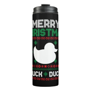 Cute Kids Duck Ugly Christmas Tshirt Thermal Tumbler