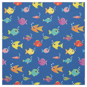 Cute Kids Fish Baby Nursery Tropical Aquarium Fabric