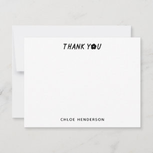 Cute Kids Flower Stationery Thank You  Card