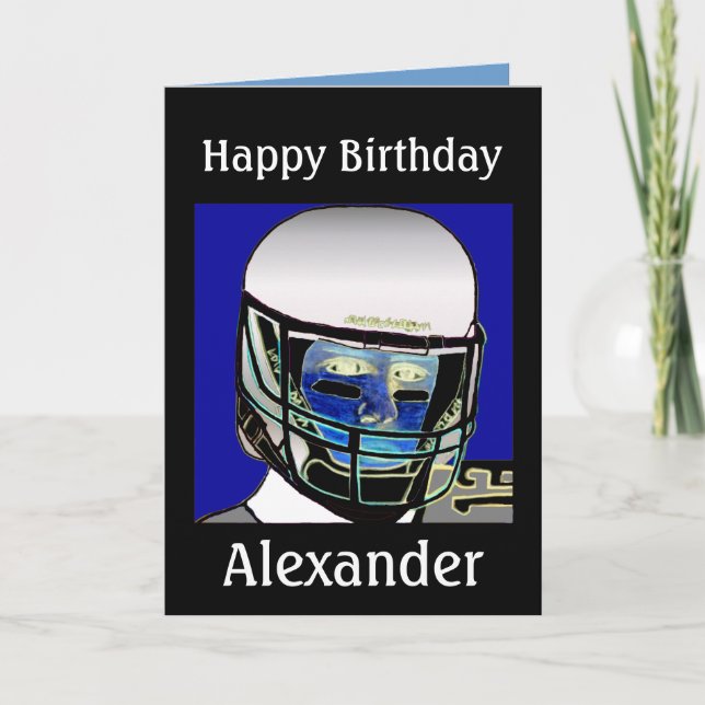 Cute Kids Football Personalised Birthday Card (Front)