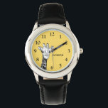 Cute Kids Giraffe Personalised Watch<br><div class="desc">Cute yellow giraffe personalised name watch. easy to personalise and will make a great gift for christmas,  birthdays,  and all other occassions.</div>