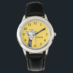 Cute Kids Giraffe Personalised Watch<br><div class="desc">Cute yellow giraffe personalised name watch. easy to personalise and will make a great gift for christmas,  birthdays,  and all other occassions.</div>