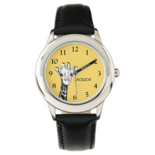 Cute Kids Giraffe Personalised Watch