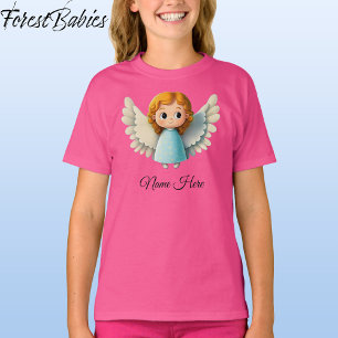 Cute Kid's Girl Angel Adorable Cartoon Graphic T-Shirt