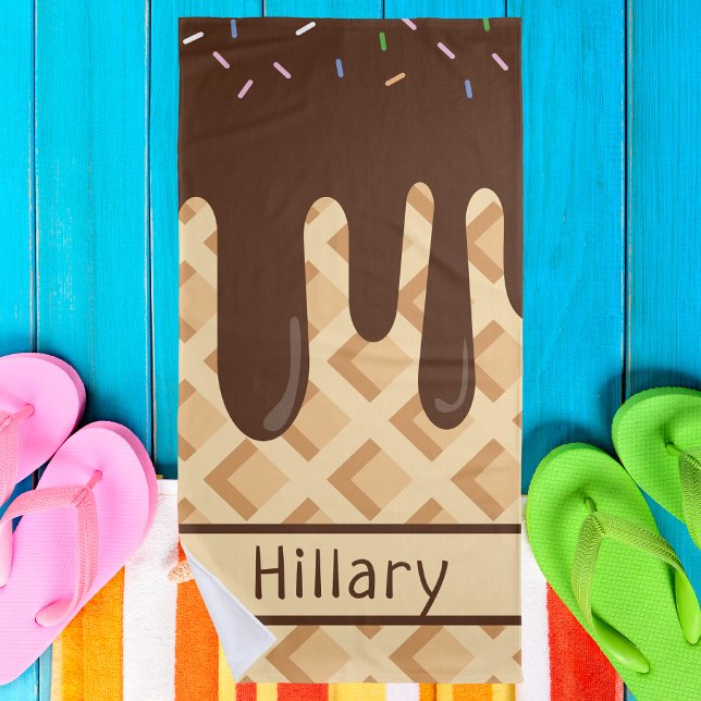 Cute Kids Girly Monogram Beach Towel (Creator Uploaded)