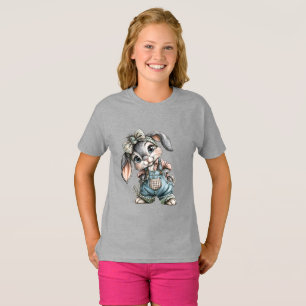 Cute Kids Grey T-Shirt with Adorable Illustration