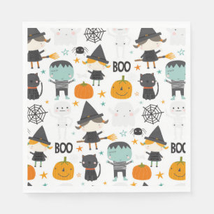 Cute kids Halloween Birthday Party Napkin