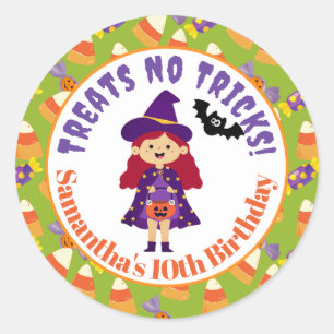 Cute Kids Halloween Costume Party Classic Round Sticker