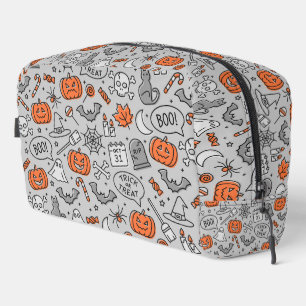 Cute Kids Halloween Doodle Pattern Dopp Kit