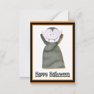 Cute Kids Halloween Dracula Vampire Card