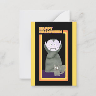 Cute Kids Halloween Dracula Vampire Card
