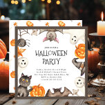 Cute Kids Halloween Party Invitation<br><div class="desc">This adorable invitation features a cute bat,  cat,  ghost,  witches hat,  spider and jack o'lantern. The words "Halloween Party" are written in a fun and festive font. It's the perfect way to invite your kids' friends to a spooky-sweet Halloween party.</div>
