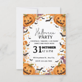 Cute Kids’ Halloween Party Invitation – Editable