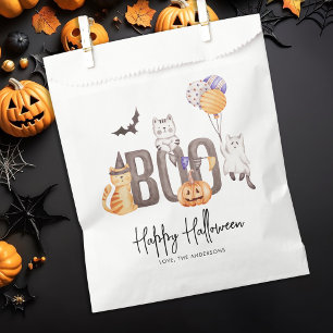 Cute Kid's Happy Halloween Cats Ghosts Pumpkin Boo Favour Bags