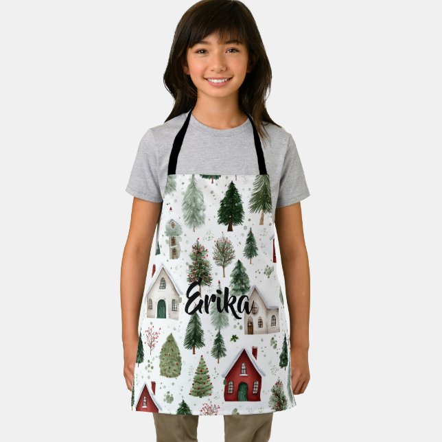 Cute Kids Holiday Apron with Name (Insitu)