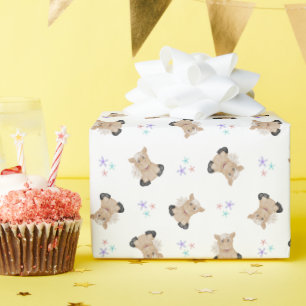 Cute Kids Horse Barnyard Farm Animals  Wrapping Paper