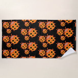 Cute Kids ladybird Family  Beach Towel