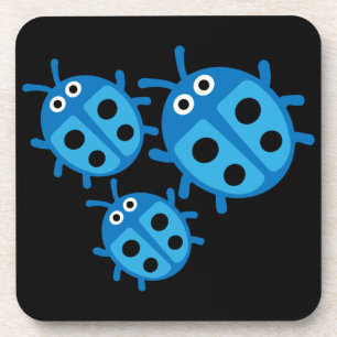 Cute Kids ladybird Family  Coaster