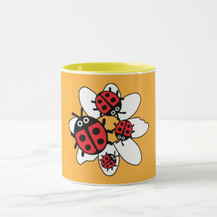 Cute Kids ladybird Family Large Coffee Mug