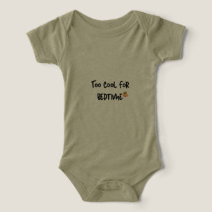 Cute Kids Pajama Shirt Too Cool For Bedtime Tee