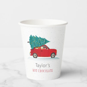Cute Kids Party Christmas Holiday Custom Paper Cups