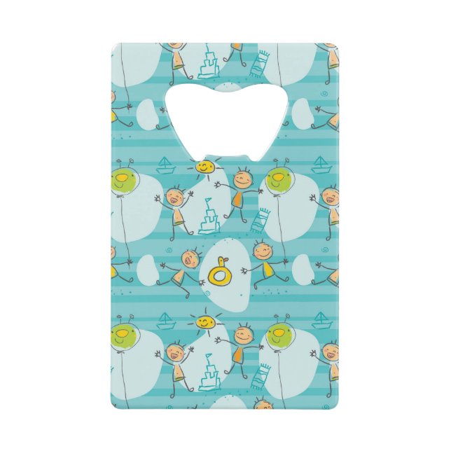Cute kids playing on the beach pattern (Front)